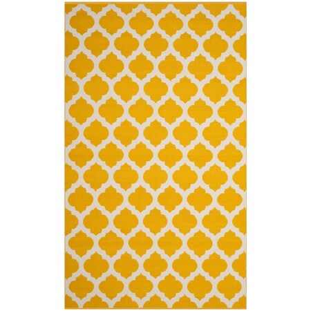 Safavieh Montauk Hand Woven Medium Rectangle Area Rug Yellow & Ivory - 5 x 8 ft. MTK723J-5